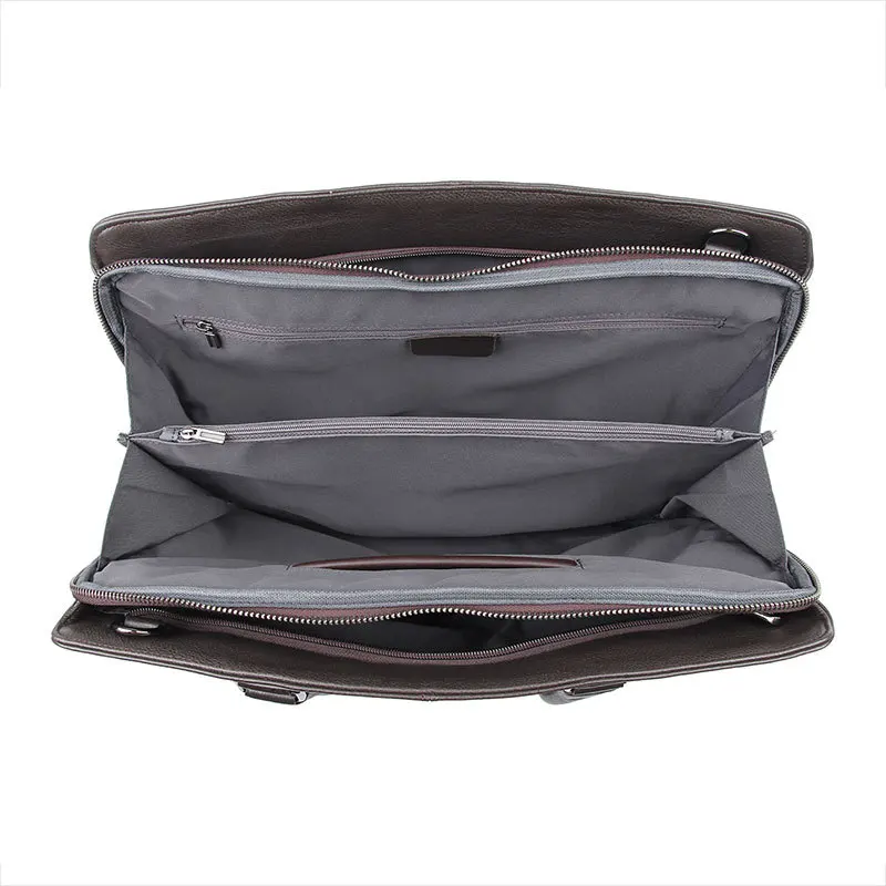 Мужской деловой портфель из натуральной кожи для ноутбука 14 дюймов M7411 | Багаж и