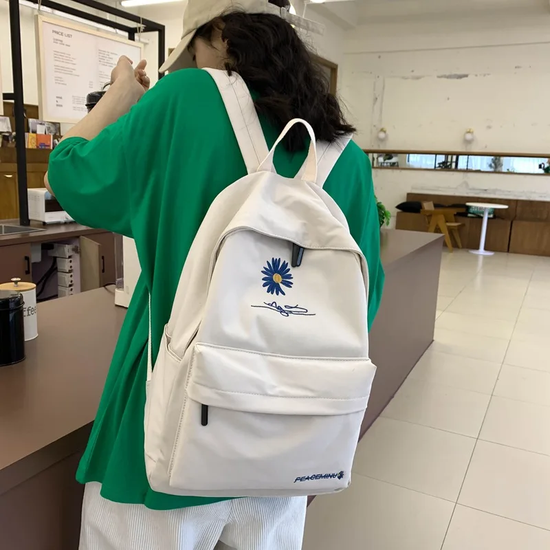 

CGCBAG 2021 Backpack Women Canvas Shoulder Bag Casual Large Capacity School Bag Teenager Harajuku Simple Female Travel Backpack