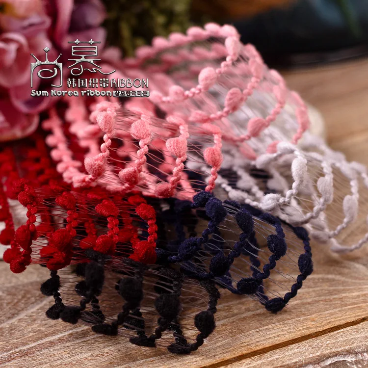 

100yards 16 25 40mm hollow-out mesh pea stripes lace ribbon for hair butterfly bow diy accessories craft supplies