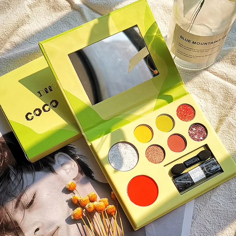 

The New Avocado Green 8 Color Eye Shadow Plate INS Flash Blush Highlight Eyeshadow Lasting Matte Makeup Pallete Cosmetics