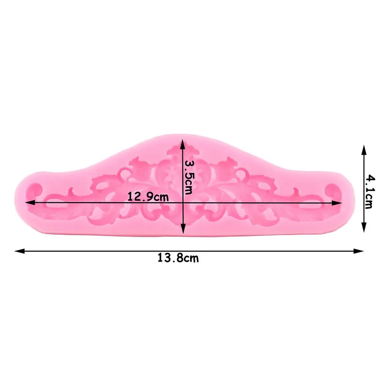 Sugarcraft Cake Border Silicone Molds Baroque Scroll Relief Cupcake Fondant Decorating Tools Candy Chocolate Gumpaste Mould |