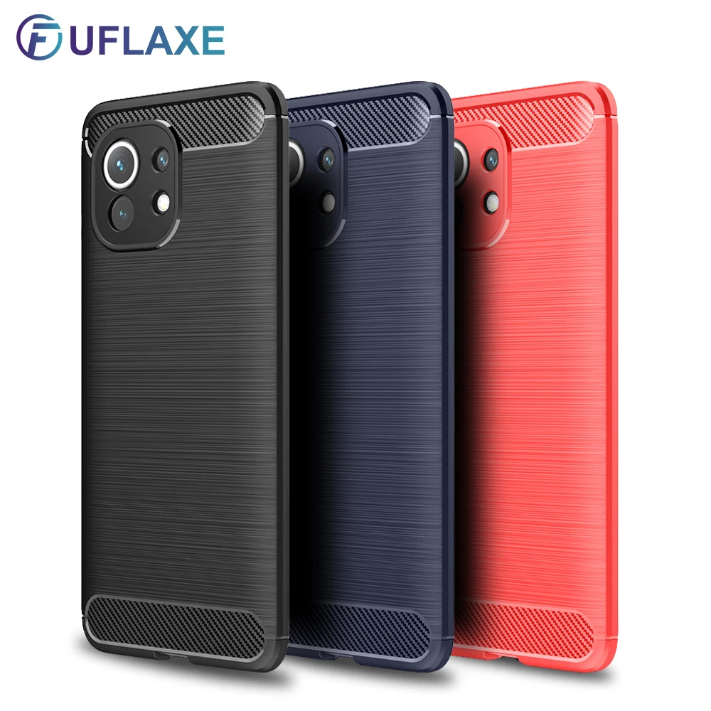 

UFlaxe Luxury Soft Silicone Case for Xiaomi Mi 11 Pro Lite Ultra Shockproof Ultra-thin Cover