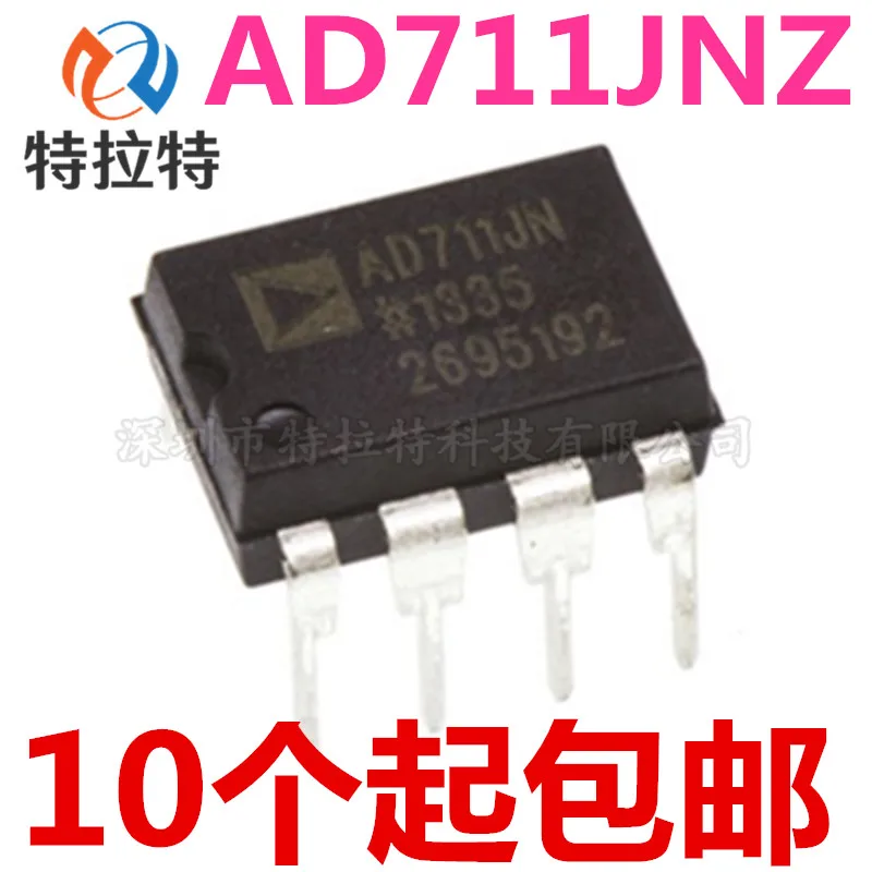 

10pcs/lot Ad711jnz Ad711jn AD711 Dip-8 High-Precision High-Speed Single-Op Amplifier Brand New