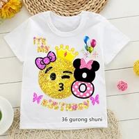 its my birthday gift crown print t shirt boysgirls number toddler 7 8 9 year t shirt kawaii cute kid clothes tops t shirts