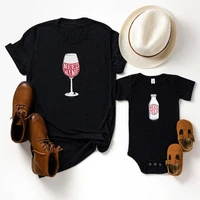 mother daughter matching clothes need wine need milk womens tshirt infant bodysuit mom and baby matching set letter