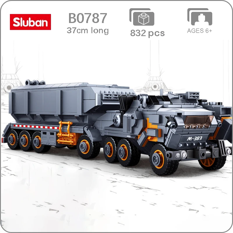 

Sluban B0787 Space Transport Vehicle Heavy Truck Automobile City Traffic Mini Blocks Bricks Building Toy for Children Kid Gifts