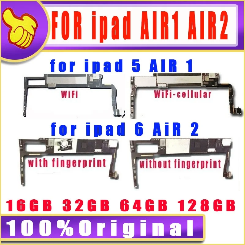 A1566 A1474 A1475 оригинальная разблокировка чистая iCloud Логическая плата для iPad 5 6 Air Air2