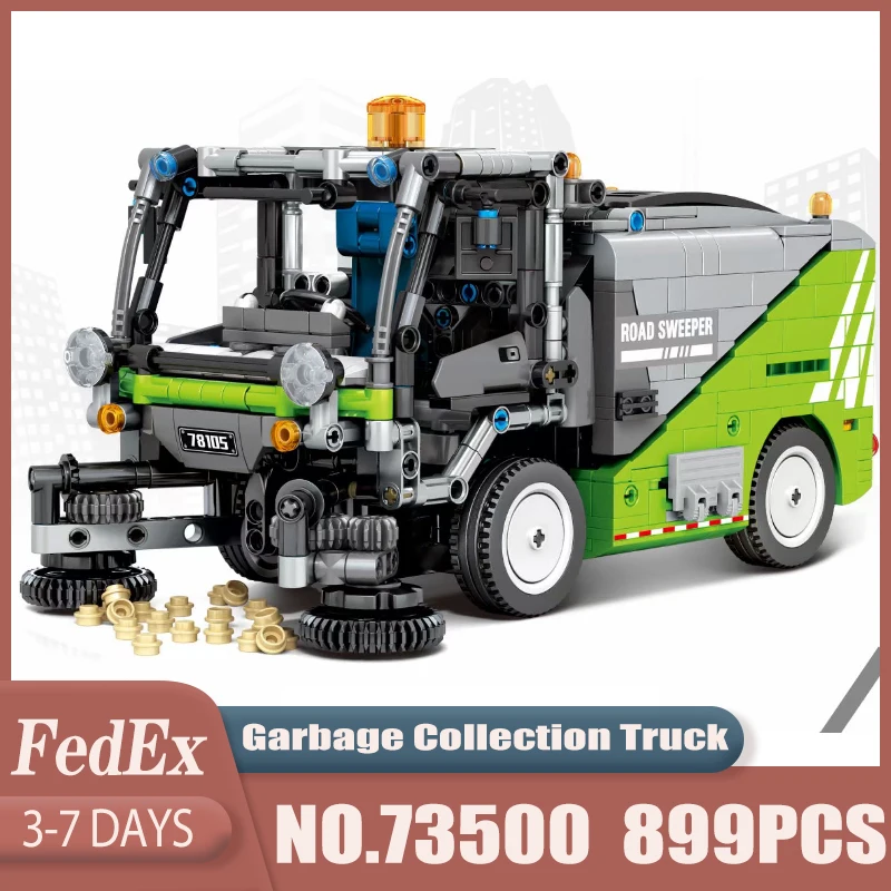 Высокотехнологичный городской грузовик MOC 73500 для сбора мусора тракторы модель