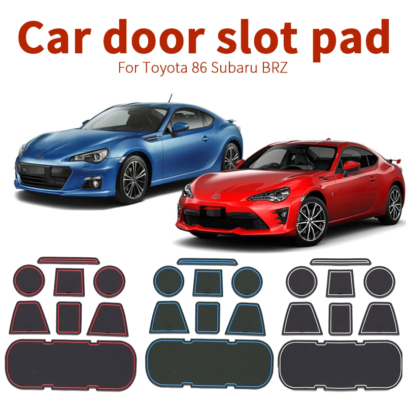 

Нескользящий коврик для ворот и чашек для Toyota 86 GT86 FT86 Subaru BRZ, внутренний нескользящий коврик, аксессуары, дверной коврик, стикеры для автомоб...