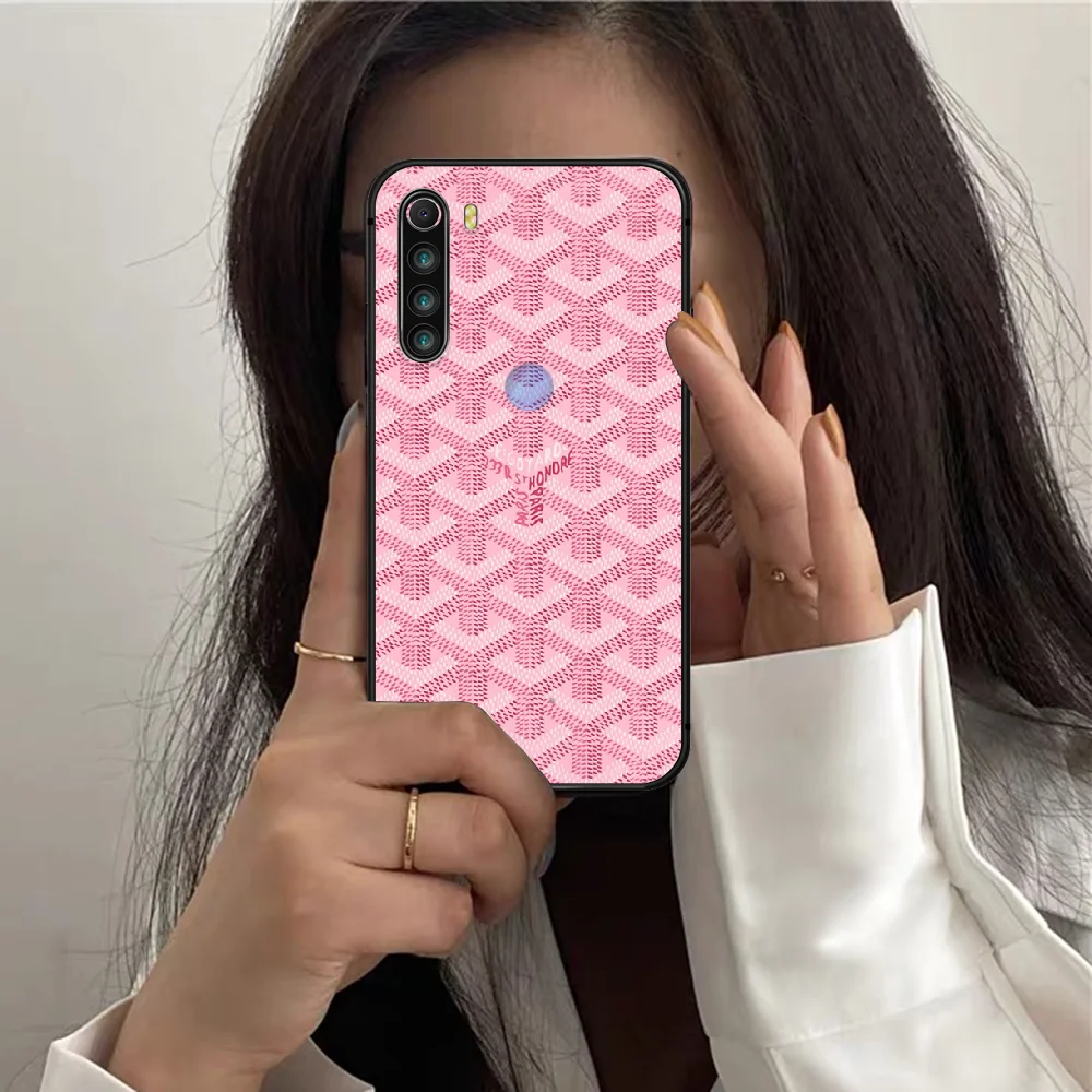 

Luxury Brand Goyarde Designs Phone Case For XIAOMI Redmi Note 6 7 8 9 10 T Pro K40 black Cover Luxury Prime Fashion Shell