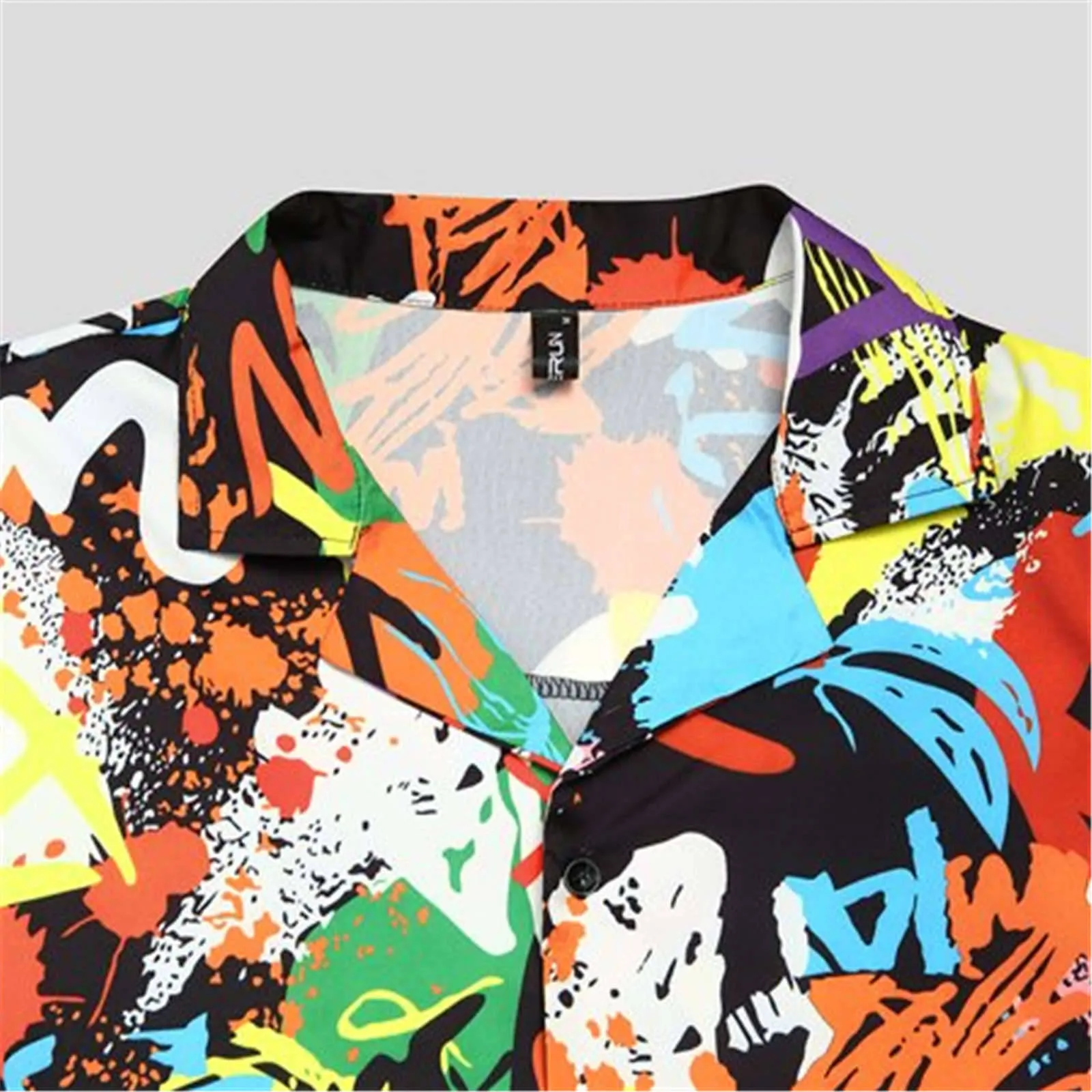 

Shirts for men 2021 Men's Cardigan Short Sleeve Hawaiian Beach Flower Shirt Men's Turtleneck Shirt chemise homme shirt men