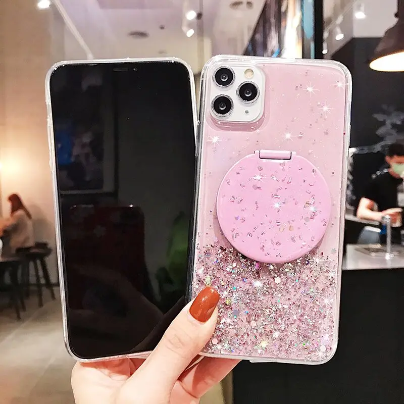 Чехол-накладка для iPhone 11 Pro Max X XS MAX XR 6 S 7 8 Plus зеркальный со звездным небом |