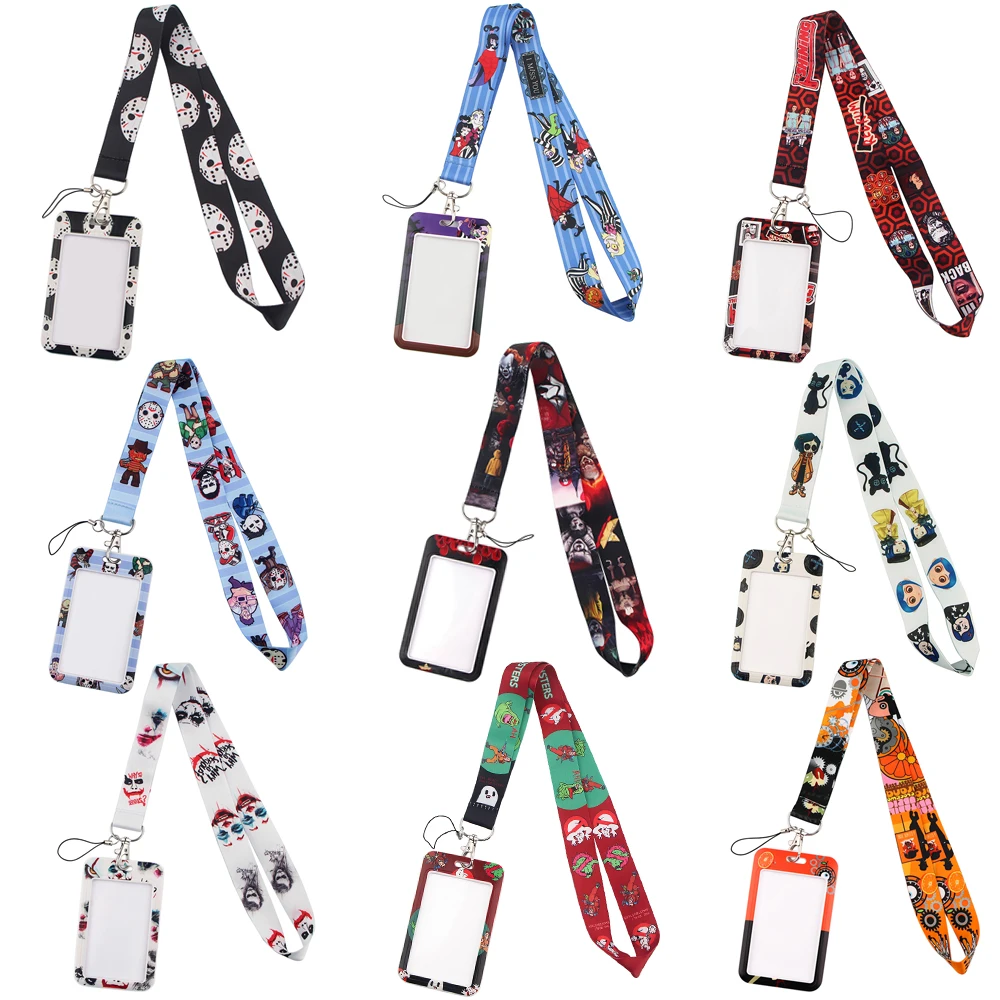 

JF0048 Classic Horror Movies Neck Strap Lanyards Keychain Badge Holder ID Card Passport Hanging Rope Lariat Lanyard Key Chain