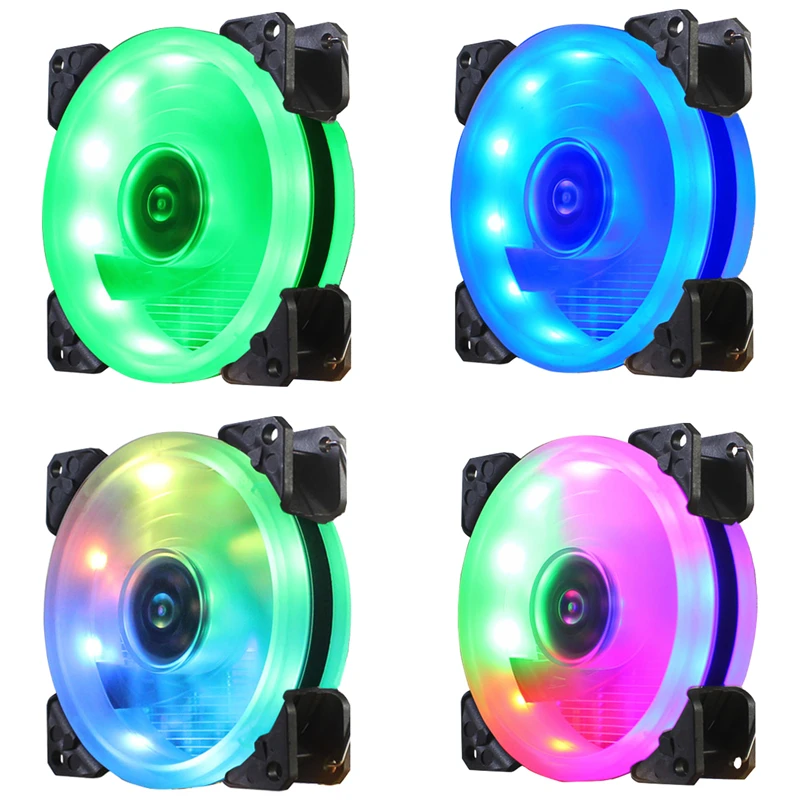 Кулер PWM для ПК со светодиодной RGB подсветодиодный кой 4 контактный вентилятор