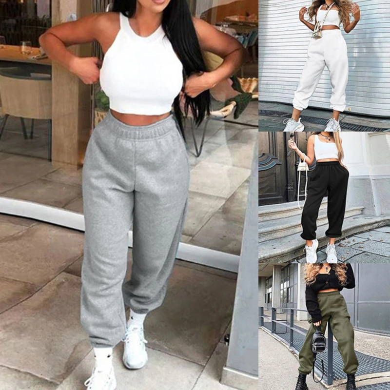 

Harajuku Joggers Wide Leg SweatPants Women Trousers Plus Size High Waist Pants Streetwear Korean Casual Pant Femme Fall