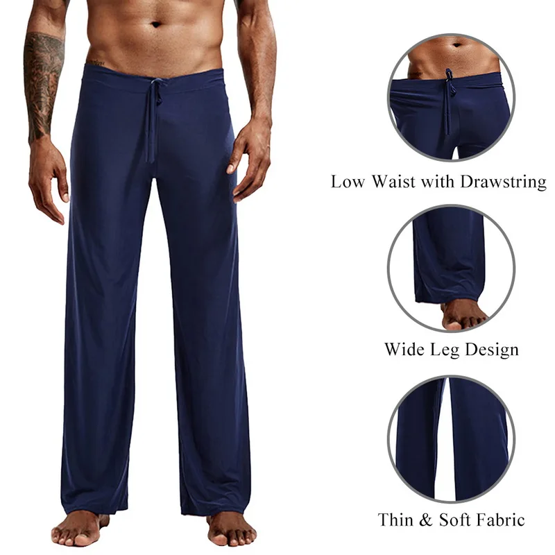 CYSINCOS Новая мужская шелковая домашняя пижама со шнуровкой однотонные свободные