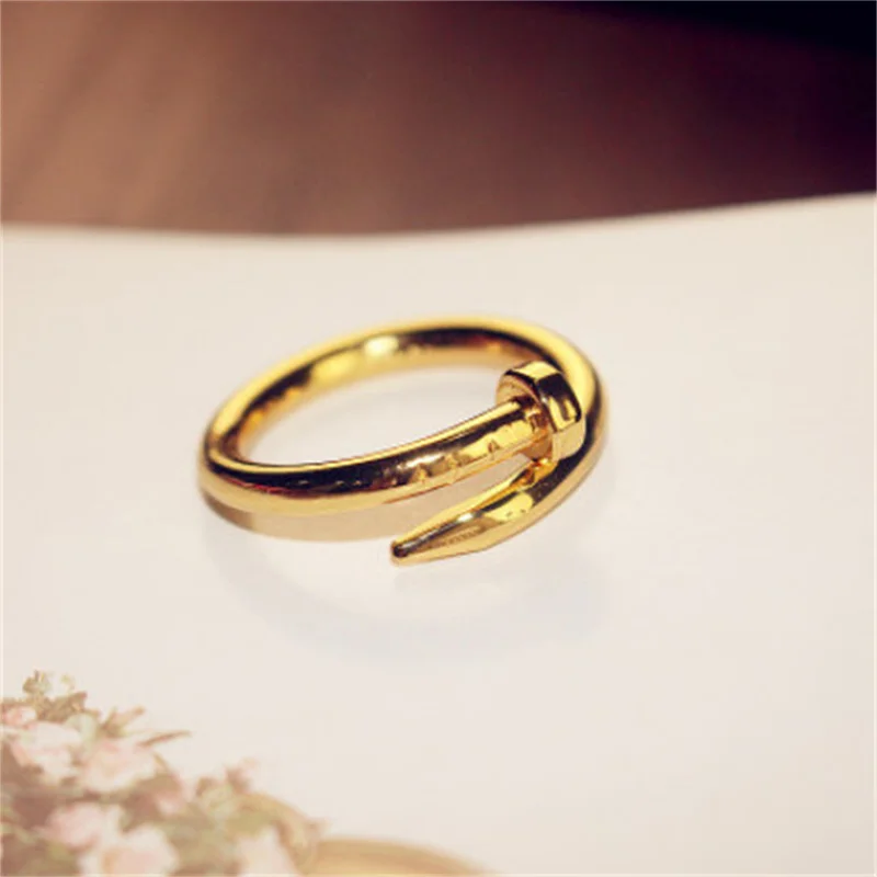 

Simple Nail Adjustable Personality Ring Fashion Jewelry For Women Feature Charm Gift All Seasons Ring Wholesale