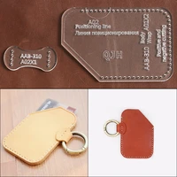 1set diy acrylic template new pretty trendy wild access card holder leather craft pattern diy stencil sewing pattern 7cm10 5cm