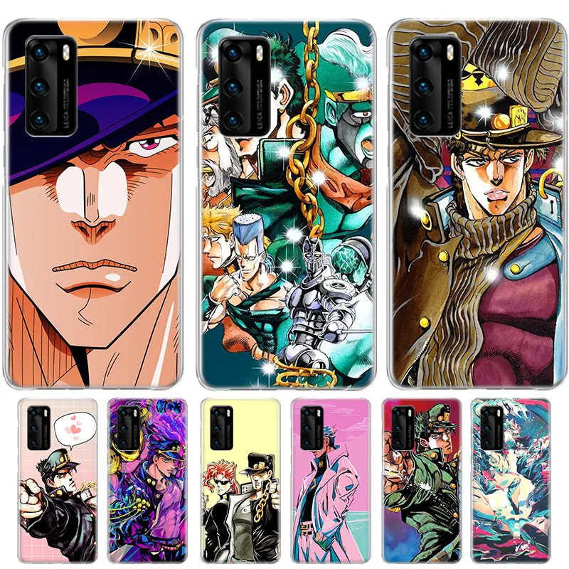 

JoJo's Bizarre Adventure Anime Case For Huawei P50 P40 lite P30 P20 Pro P10 Silicone Soft TPU Transparent Soft Silicone Cover