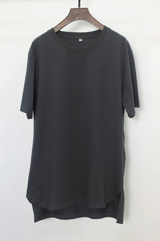 Пустая негабаритная футболка модная kanye west передняя короткая задняя длинная arc