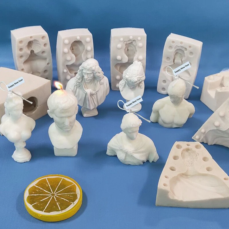 

DIY Candle Mold Handmade Aromatherapy Soy Wax Candle Silicone Mold Plaster Candles Mould Epoxy Resin Soap Molds