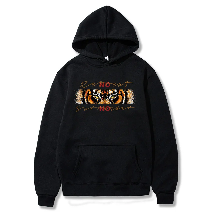 

Fashion Tiger Print Hoodie student creative fleece sweater trendy print men's Hoodie couple Sweatshirt