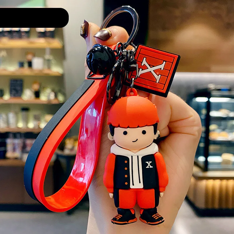 

Cartoon Drop Trend Couples Series Keychain Ins Bag Pendant Personality Car Keychains Wholesale Keyring Memorial Day Gifts