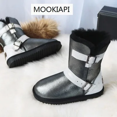 Австралийские зимние ботинки наивысшего качества со средней пряжкой из