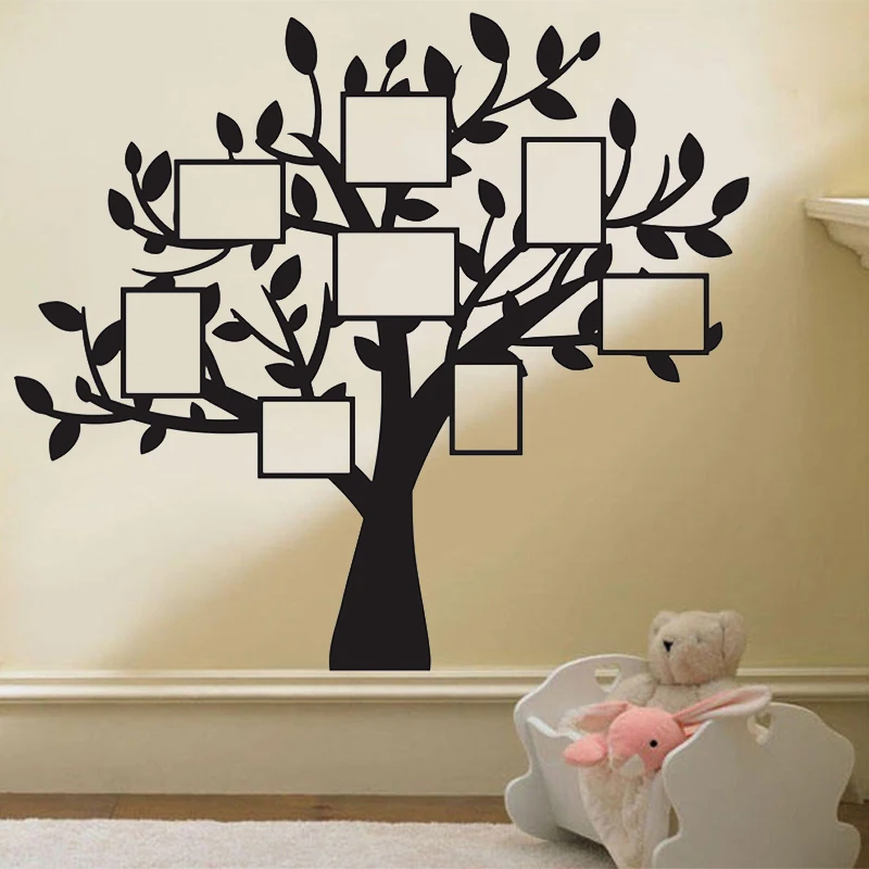 

Custom Tree Family Photos Vinyl Wall Decal Sticker Living Room Home Wall Decor Art