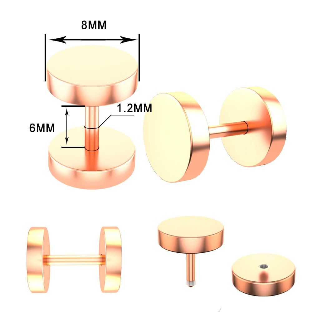 Серьги-гвоздики в стиле панк для мужчин и женщин двусторонние круглые ювелирные