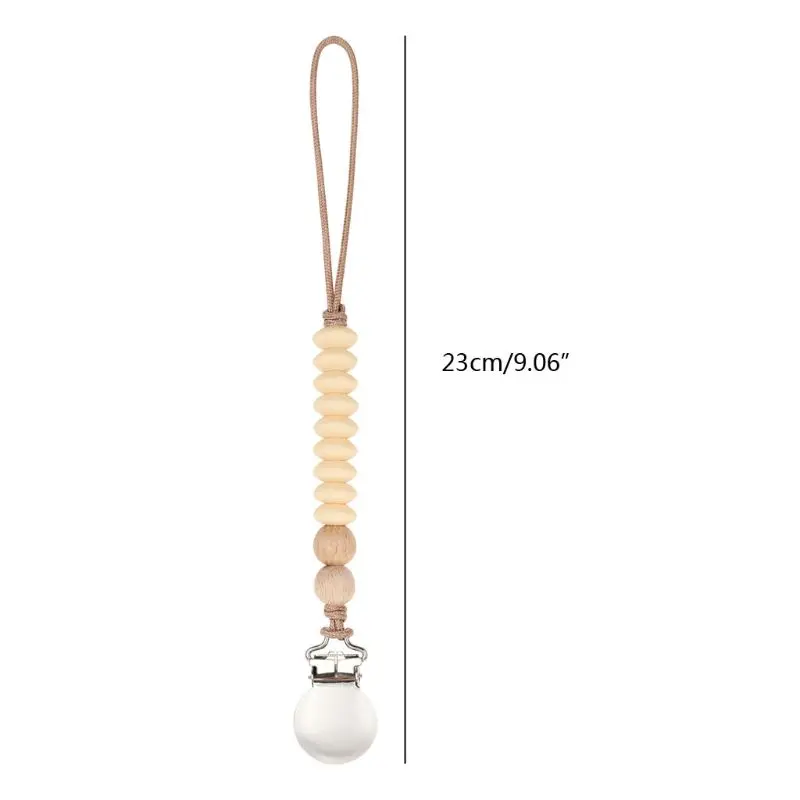 

Baby Pacifier Clip Chain Wooden Holder Soother Pacifier Clips Leash Strap Nipple Holder For Infant Nipple