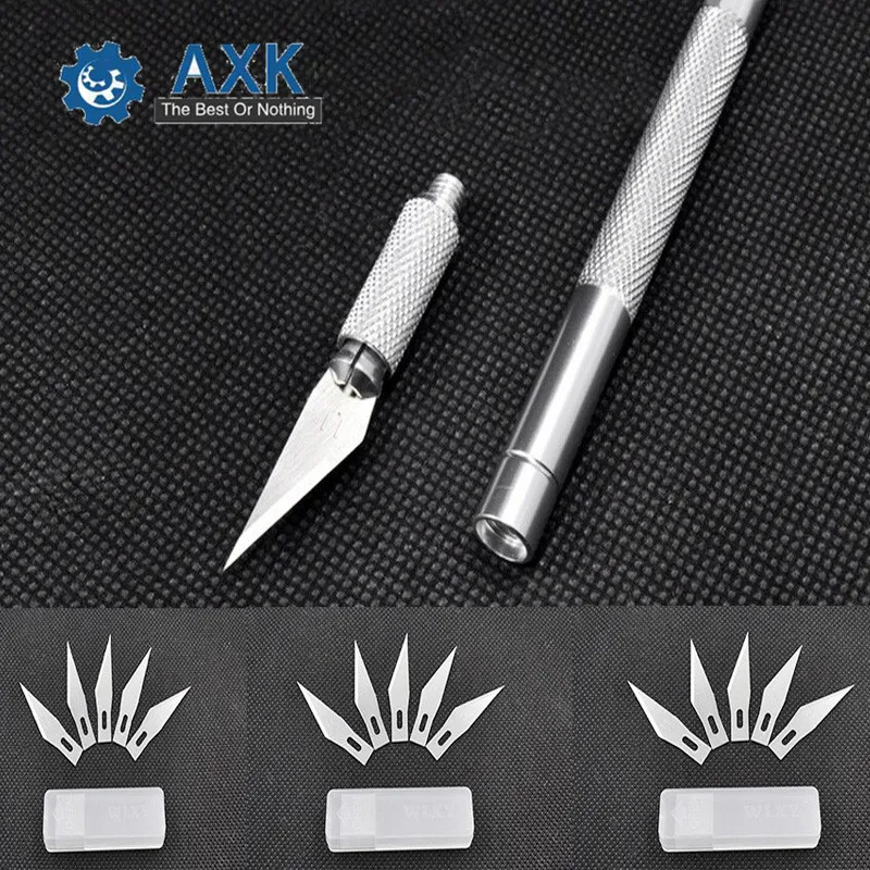 16 шт./компл. металлическая ручка хобби режущий нож ремесло ручная резка + 15 шт.