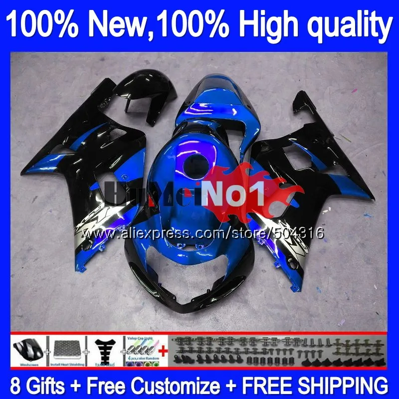 

Body For SUZUKI GSXR 600 750 CC GSXR600 2001 2002 2003 14MC.114 Blue black GSXR750 GSX-R600 01 03 GSXR-600 K1 01 02 03 Fairing