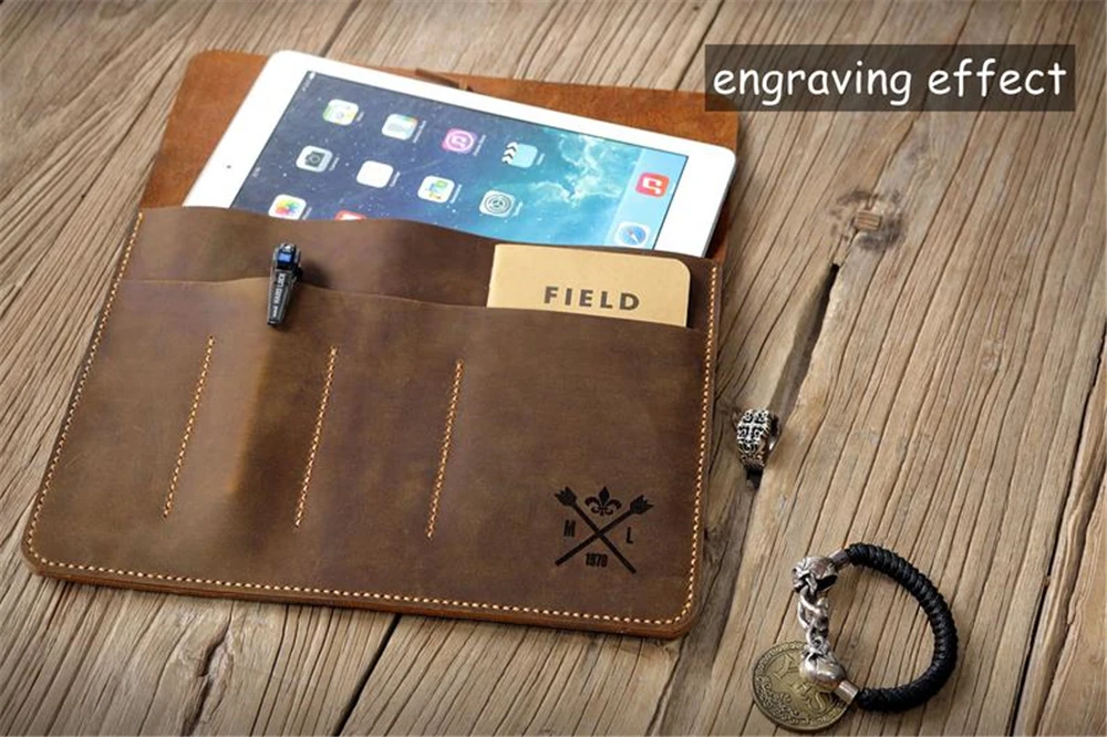 Personalized Genuine Leather Ipad Case Portfolio Bags Sleeve For New Pro 10.5 11 12.9 | Компьютеры и офис