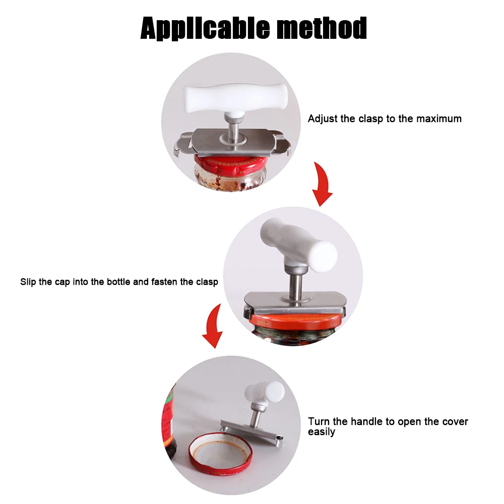 Регулируемый консервный нож из нержавеющей стали ручной Открыватель крышки