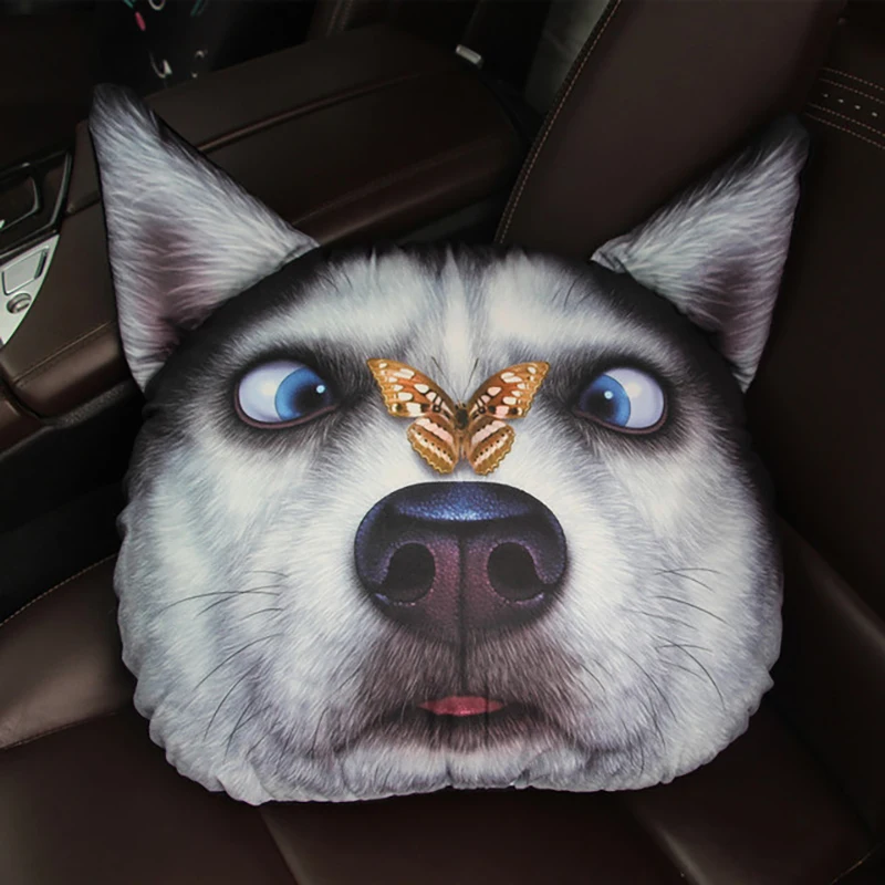 3D k-wow simulation funny pillow boys 2 ha creative plush dog Husky Japanese Akita nap |