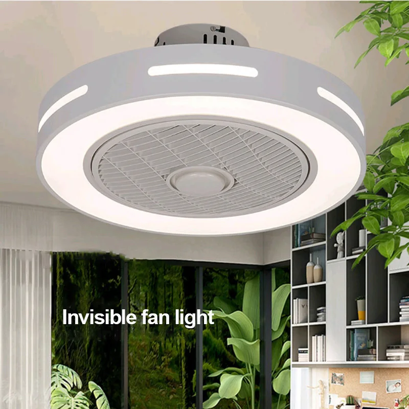 Verkauf Smart Decke Fan Mit Licht Fernbedienung Unterstützung Handy App Unsichtbare Fan Lampen Schlafzimmer Home Wohnzimmer LED Beleuchtung