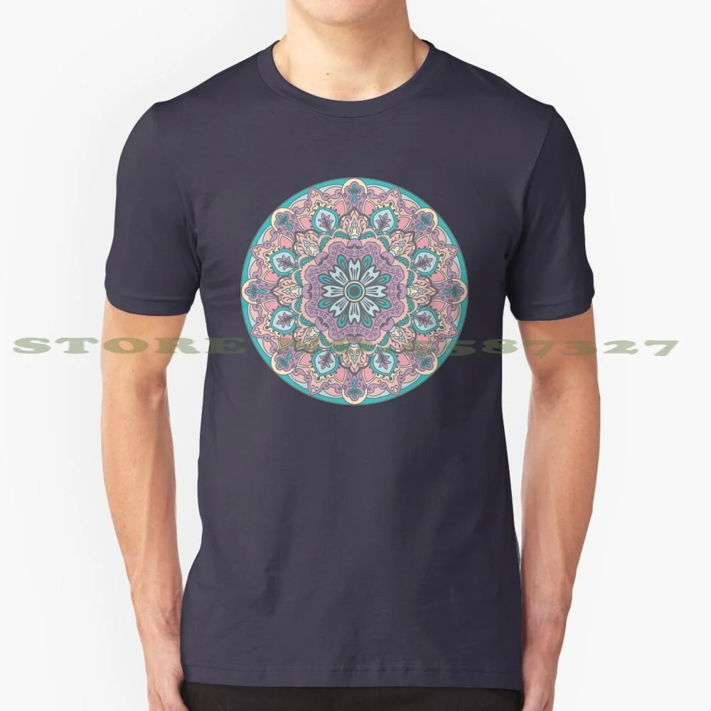 

Модная Винтажная футболка с орнаментом Мандала-круг, этнические Этнические украшения, индийский орнамент, стиль Ом Аум