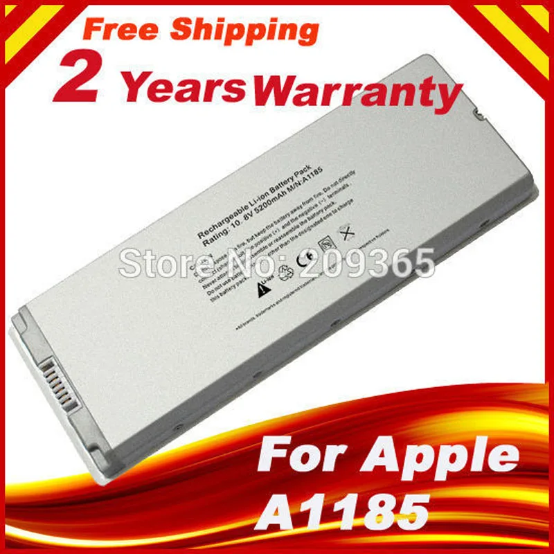 

HSW Special cells Battery for APPLE Macbook 13" White MAC A1185 A1181 MA566FE/A MB881LL/A White/Black 59Wh fast shipping