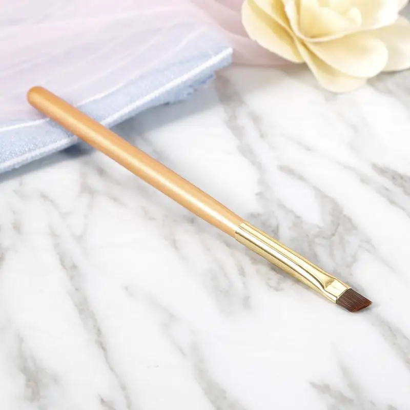 Супермягкая кисть для бровей с металлической ручкой кисти теней губ