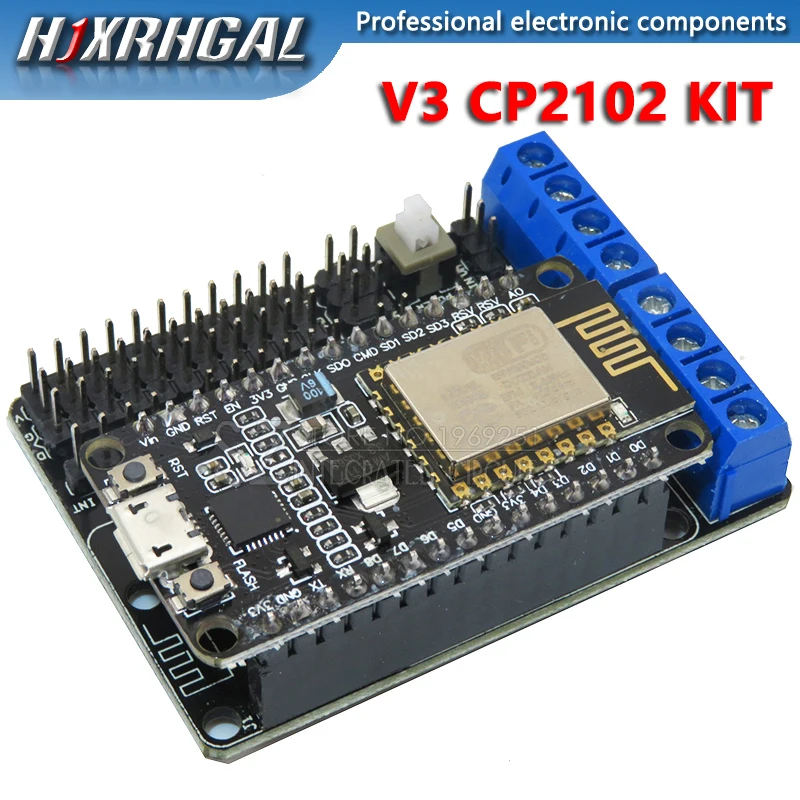 V3 CP2102 KIT ESP8266 CH340 NodeMcu V3 беспроводной wifi Интернет вещей макетная плата на основе ESP8266 ESP-12E CP2102 L293D для Arduino - Цвет: V3 CP2102 KIT