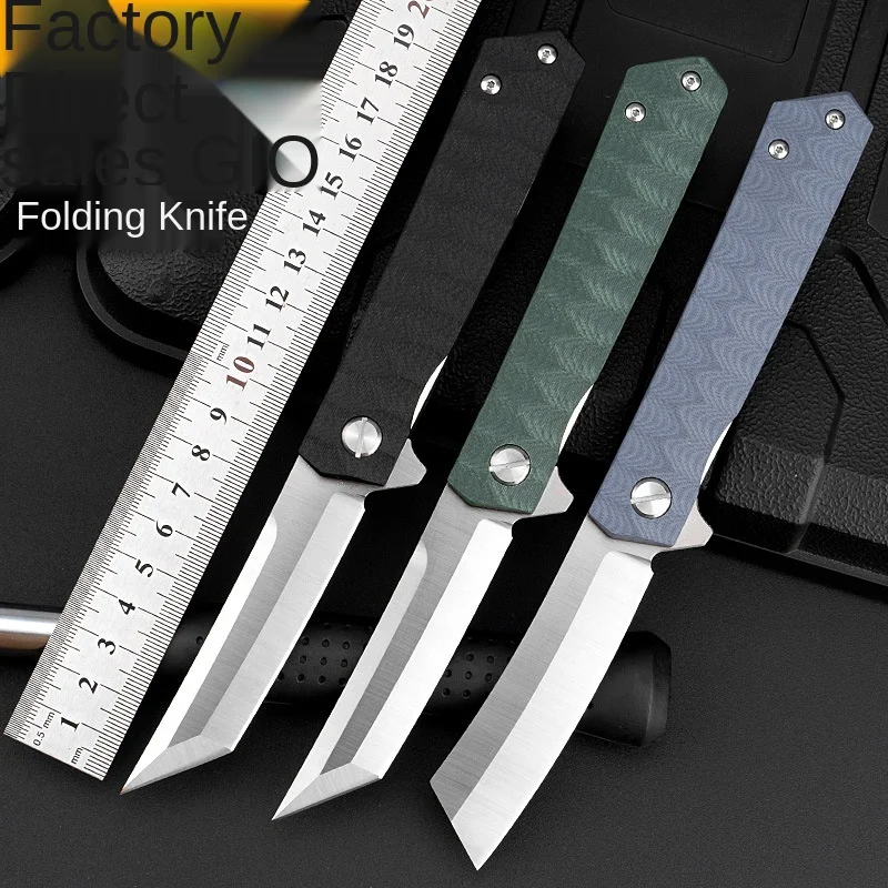 

High Hardness D2 Steel Folding Knife Multi-purpose Camping Knife Outdoor Knife G10 Handle Bearing Folding Knife Wild Survival