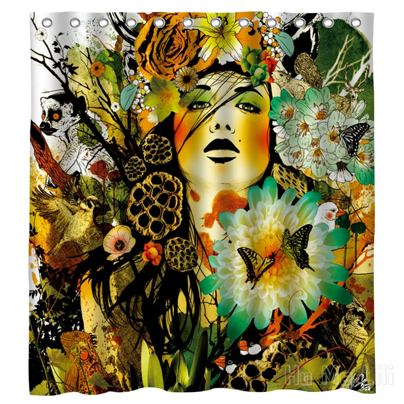 

Nature And Character Merge Design Bathroom Partition Curtain Home Accessories