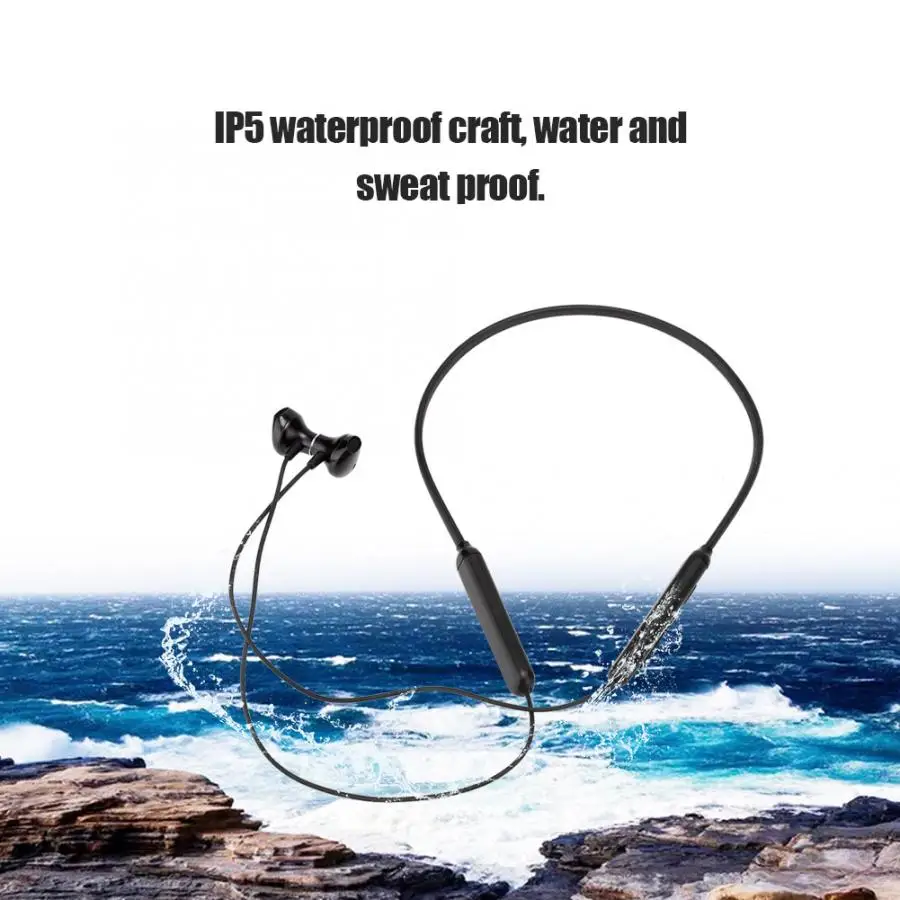 Bluetooth 5 0 + EDR Беспроводные наушники с громкой связью висящие на шее спортивные