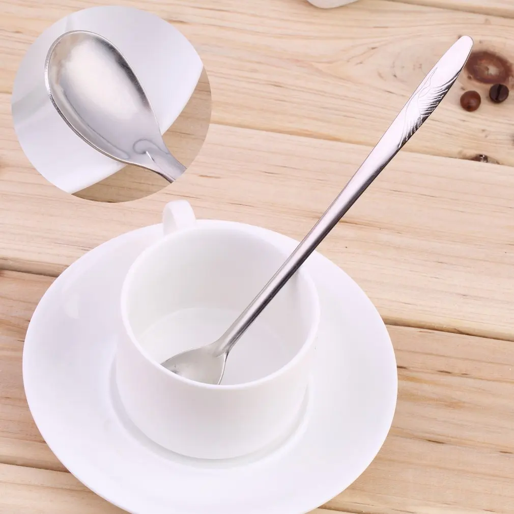 

Long-Handle Spoon Ice Cream Tea Coffee Handled Long Handle Stainless Steel Spoons Flatware Popular New Drop Shipping