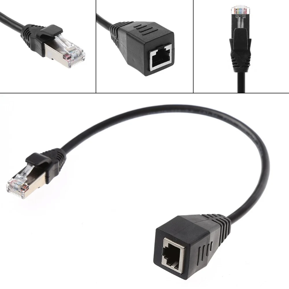 

Short RJ45 Male To Female Panel Cable With Mounting Screws LAN Network Ethernet Rj45 Extension Cable Female To Male Cable