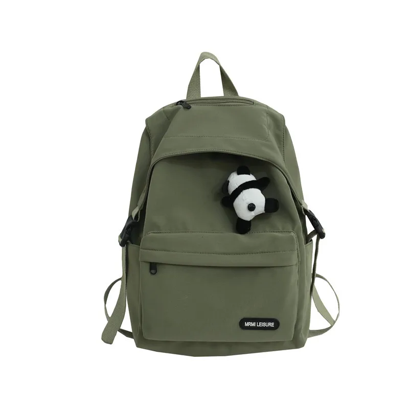 

College style simple student schoolbag casual boys sweet beauty students all-match solid color backpack