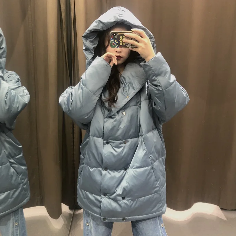 

Зимняя кожаная куртка с хлопковой подкладкой, Женская Повседневная Женская парка, Свободные теплые пальто, женская ветровка