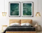 Минималистский абстрактный настенный плакат Современный стиль холст печать зеленая и Золотая живопись Современная художественное оформление комнаты картина