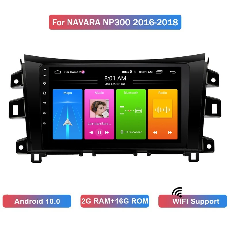 

Автомобильный mp5-плеер, 9 дюймов, 2 Din, Android 10,0, 2 + 16 ГБ, Wi-Fi, Bluetooth, GPS-навигация для Nissan Navara NP300 2016-2018